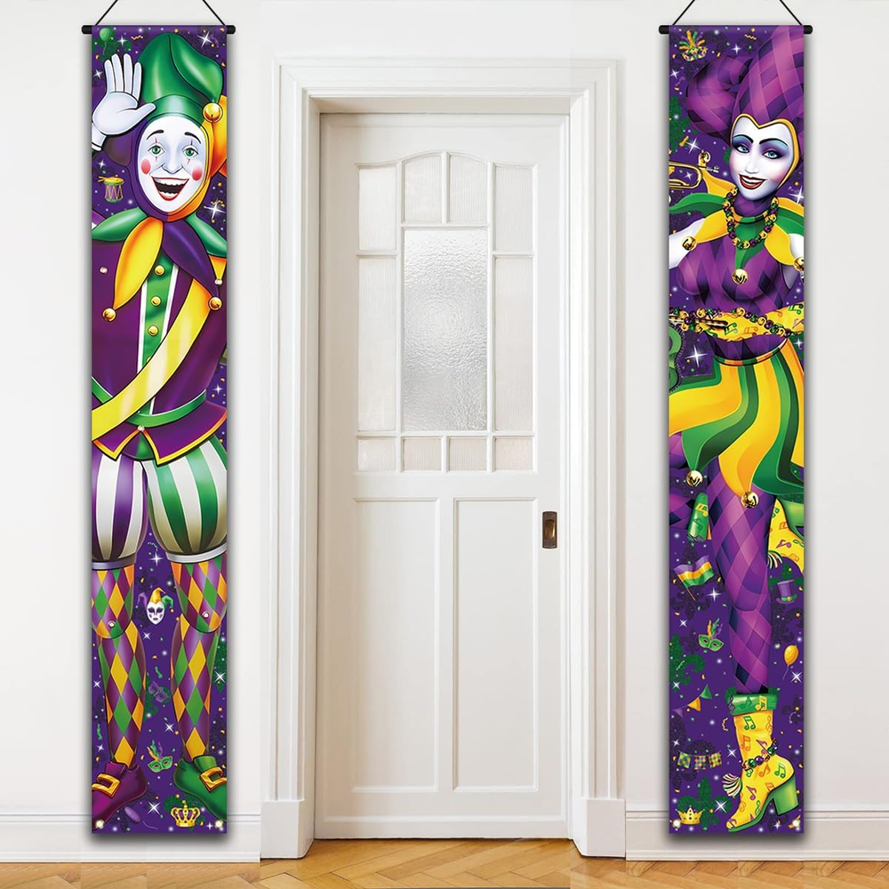 Mardi Gras Porch Banner New Orleans Brazi Carnival Welcome Sign Fat Tuesday Bann