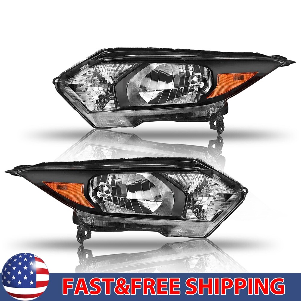 Fits 2016-18 Honda HRV HR-V Headlights Assembly Headlamps Pair Left + Right