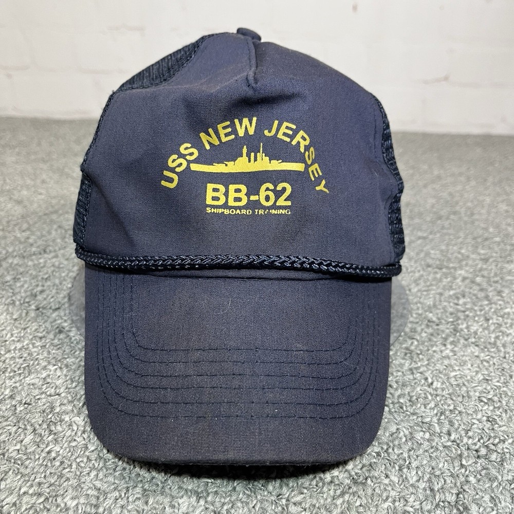 USS New Jersey BB-62 US Navy Military Issued Training Ball Cap Hat Snapback