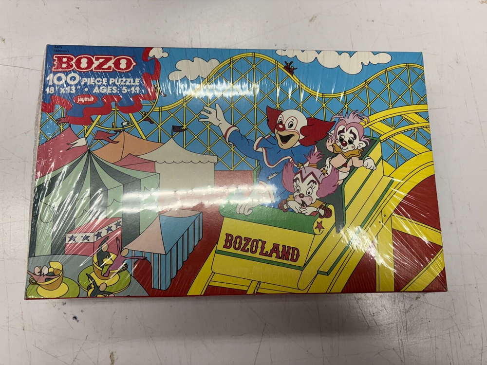 VINTAGE BOZO CIRCUS JIGSAW PUZZLE 100 PIECES 13X18 STILL SHRINK WRAPPED 1988 #4