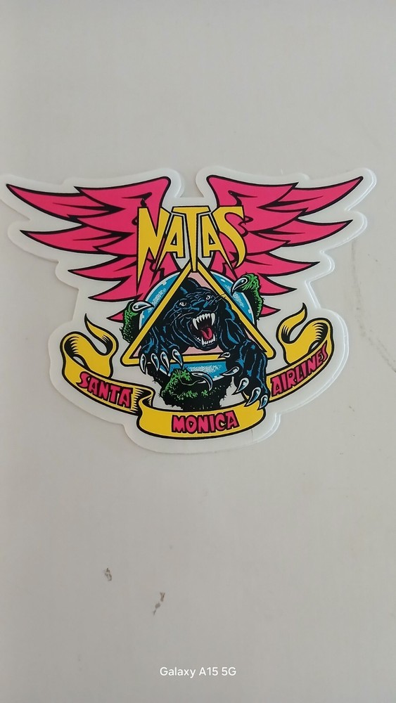 Vintage SANTA CRUZ NATAS SMA Skateboard STICKER Old School Skate Nos 1980S