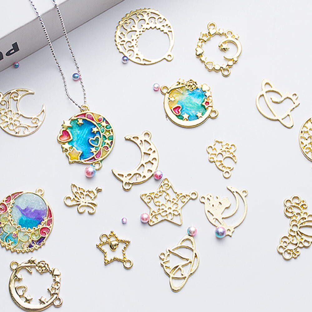 45-Piece DIY Resin Frame Open Bezels for Cat & Bear Charms Crafting