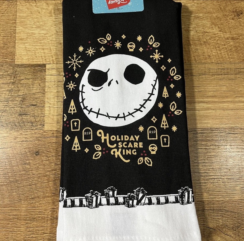 Disney 2 Pack Kitchen Hand Towels The Nightmare Before Christmas Scare King NEW