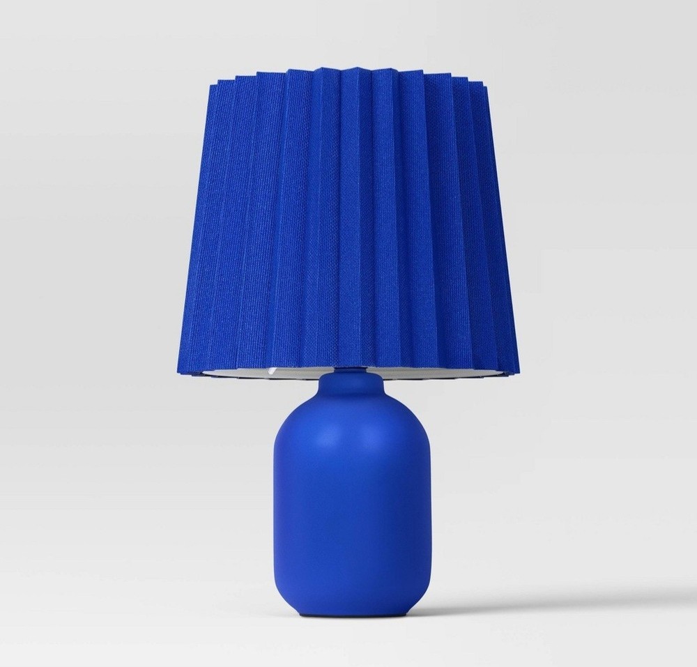 Set of 2 Target Room Essentials Blue Lamps & Shades New in Box