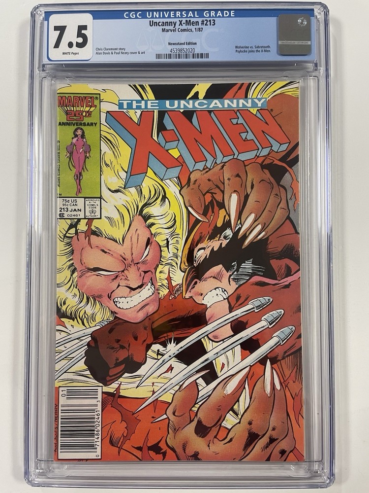 The Uncanny X-Men #213 (Marvel Comics January 1987) CGC 7.5
