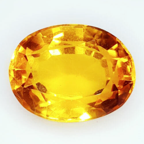10 Ct Natural Yellow Citrine Oval Loose Untreated Gemstone R01