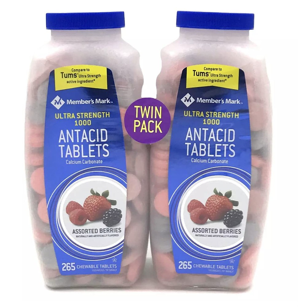 Members Mark Ultra-Strength Antacid, Assorted Berry, 265 Count (2 Pack)-image