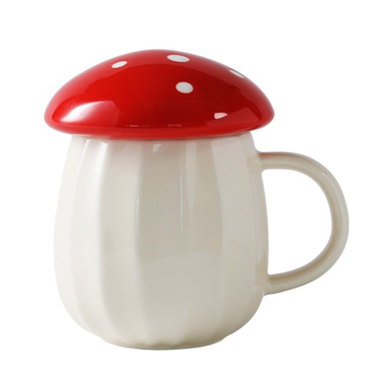 Mushroom Lidded Mug for Coffee Milk Tea Personalised Home Office Gift  