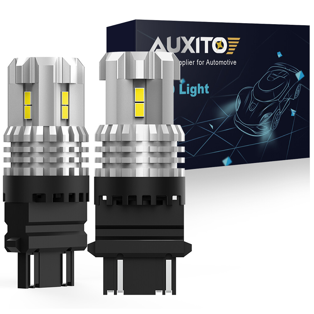 2/4x AUXITO 3157 3156 3057 4157 LED White Reverse Brake Turn Signal Light Bulb