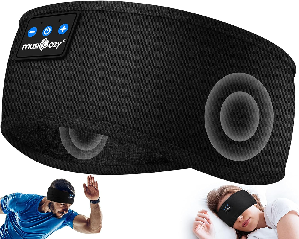 Bluetooth 5.4 Sleep Headband with Wireless Sports Earphones Sweat Resistant Comfortable for Night Use  