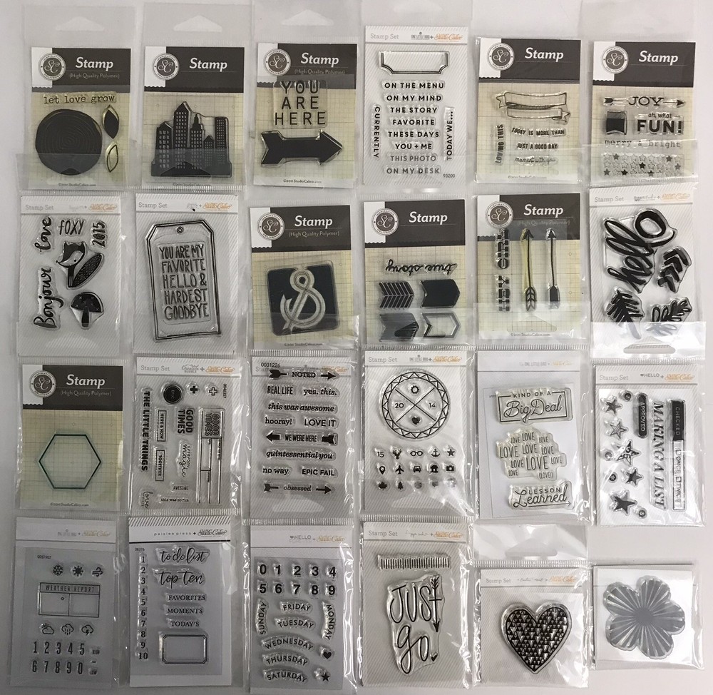 Studio Calico Stamp Set Lot Of 24 Sets Scrapbooking Planners (M)