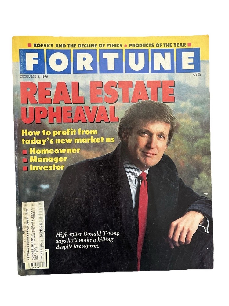 Vintage FORTUNE Magazine Real Estate Upheaval, Donald Trump, December 8, 1986