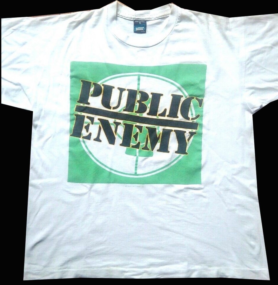 Vintage rare Public Enemy 1988 Band Hip Hop White Men S-234XL T-shirt