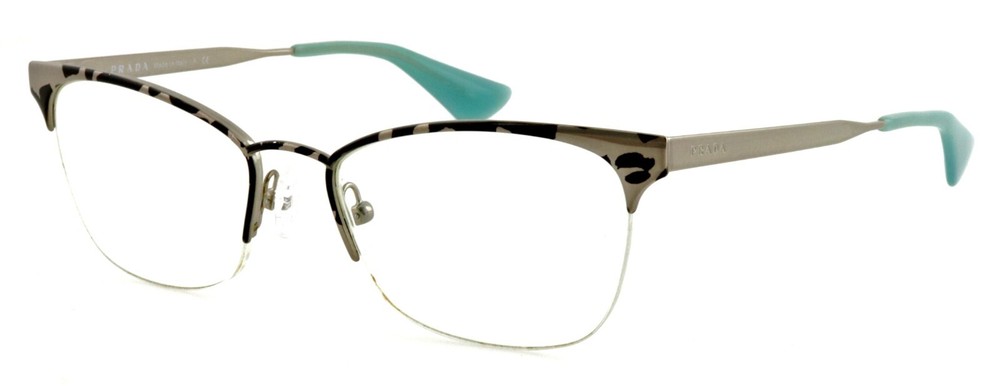 Prada VPR65Q Havana Silver Black 51mm Italian Eyeglass Frames