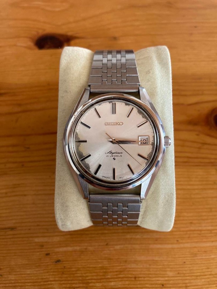 Seiko Skyliner 6102-8000 36mm Hand-Wound Vintage Men's Watch 21 Jewels