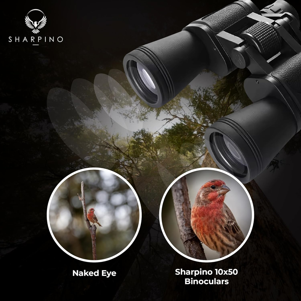 High Powered 10x50 Waterproof Binoculars for Hunting Bird Watching Events