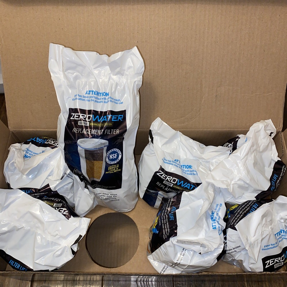 Zerowater Official Replacement Water Filters 5-Stage 0 TDS System 7-pack