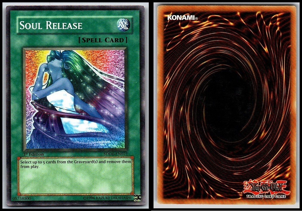 SOUL RELEASE SDDE-EN021 1ST EDITION YUGIOH