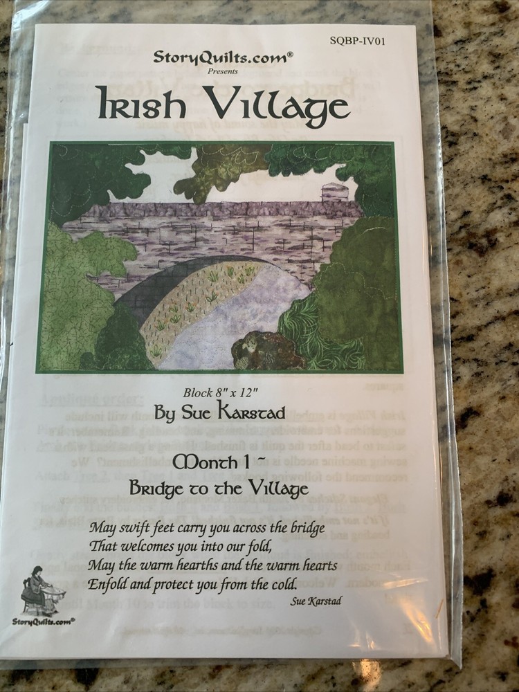 Story Quilts Irish Village St Of Ten Patterns For Appliquéd Quilt