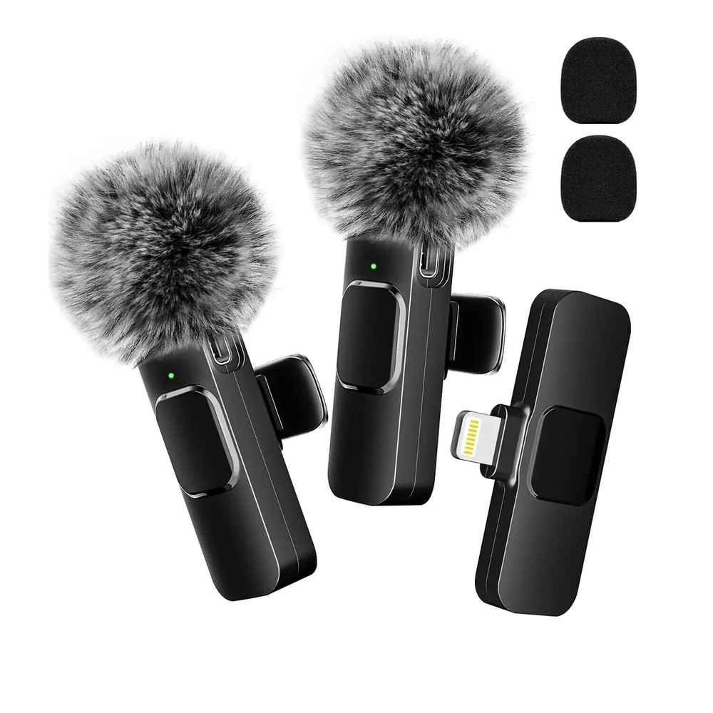 Lavalier Microphone Wireless Audio Video Recording Mini Mic For Android-iPhone
