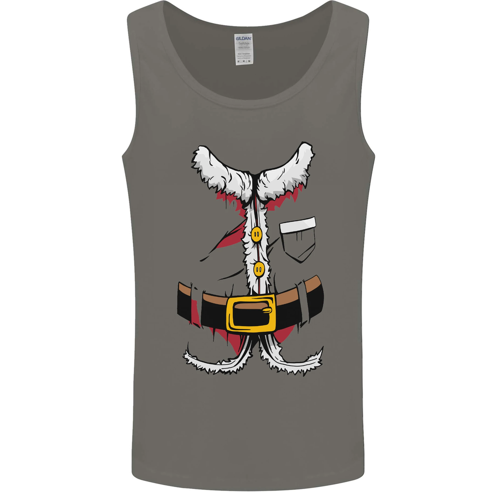 Christmas Santa Claus Fancy Dress Costume Mens Vest Tank Top