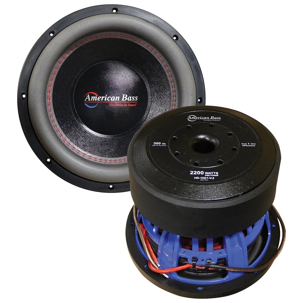 American Bass HD 10 2 Ohm 8000W Max Power Car Subwoofer