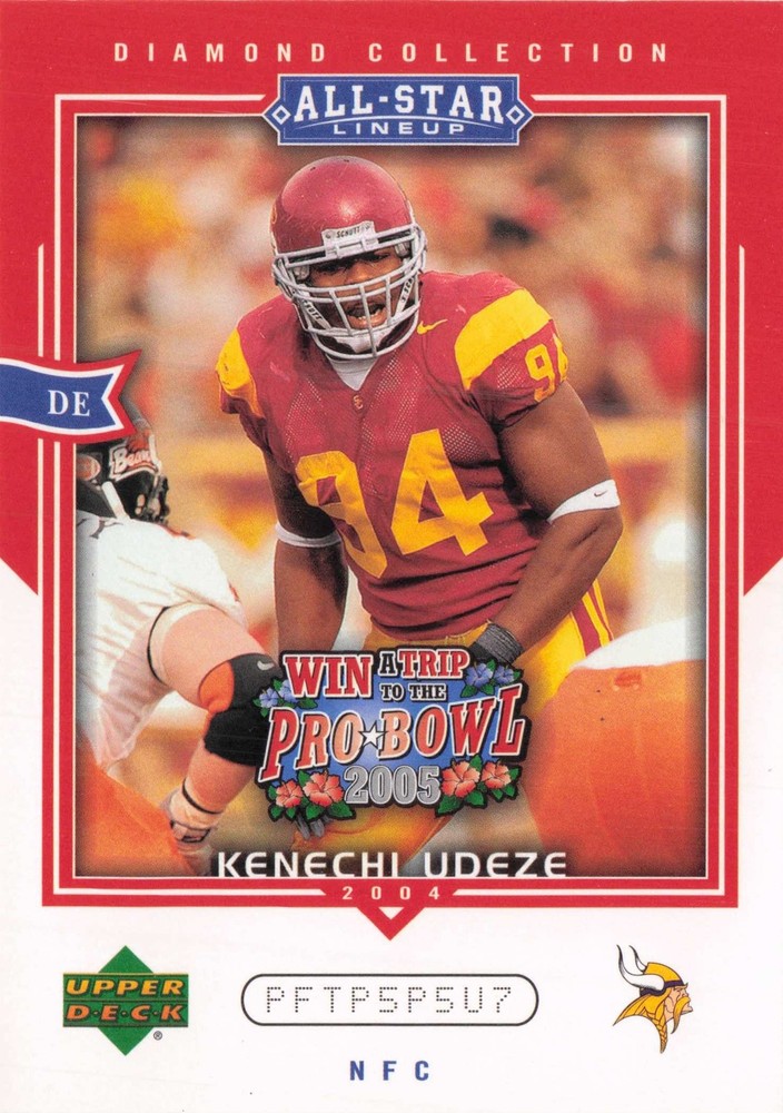 2004 Upper Deck Diamond Collection Kenechi Udeze All-Star Lineup #AS18 Promo Card
