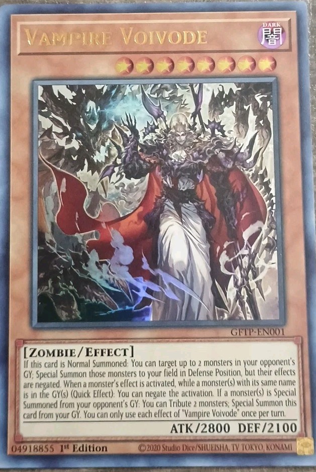 Yu-Gi-Oh Vampire Voivode Ultra Rare 1st Edition GFTP-EN001