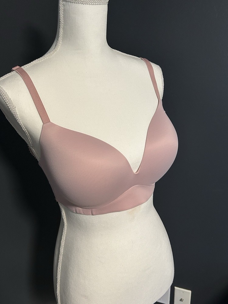 Victoria Secret Wireless Incredible Bra Pink 34 DD-read