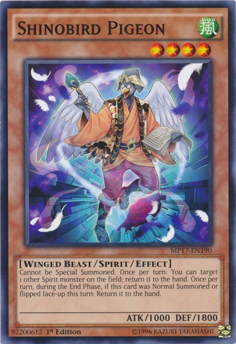 Shinobird Pigeon MP17-EN190 Common 1st Edition NM 2017 Mega Tin