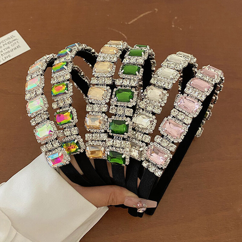 Women's Crystal Hairband Bling Rhinestone Shiny Hair Bands Hoop Accessories