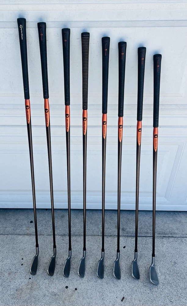 TaylorMade FireSole Tungsten Iron Set 3-9+PW Graphite Bubble R-80 Shafts RH