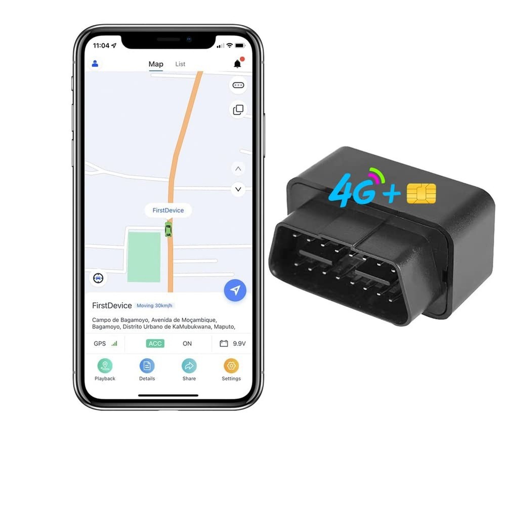 Eishongjoy 4G OBD2 Car GPS Tracker for Vehicles with Free iOS Android App