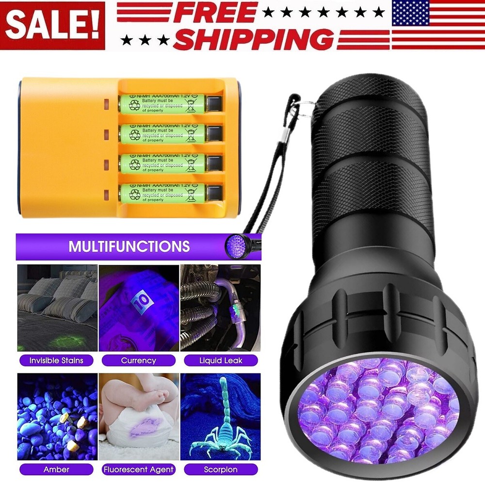 21 LED UV Ultraviolet LED Flashlight Blacklight 395NM AAA Pet Urine Detecter