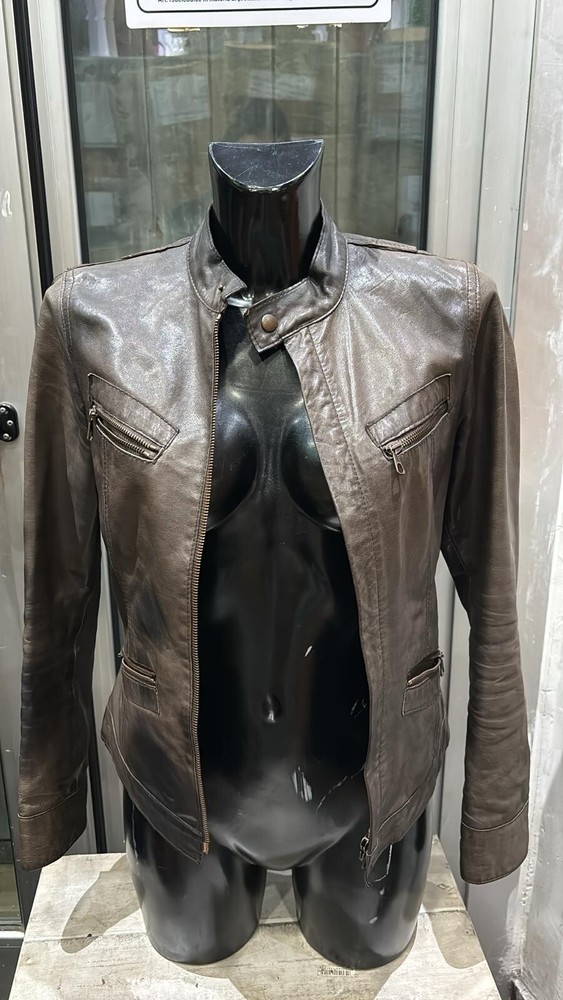 Vintage Brown Leather Jacket for Men Size 40 - LLD506