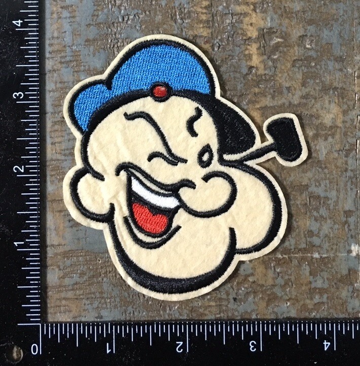 POPEYE THE SAILOR MAN Cartoon Character Embroidered Iron-On Patch Felt