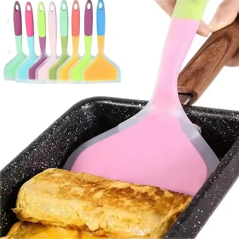1PCS Random Color Silicone Kitchen Ware Cooking Utensils Spatula Beef Meat Egg K