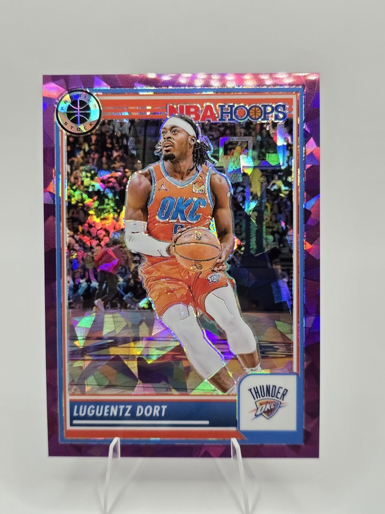 2023-24 Panini Nba Hoops Premium Stock - Purple Ice Prizm #193 Luguentz Dort...