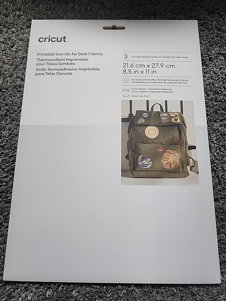 Cricut Printable Iron-On Sheets 2 Pack 3ct (6 Total) Size 8.5x11” Inkjet/Cricut