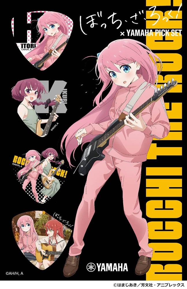 Bocchi the rock YAMAHA Guitar Pick set 4 pieces anime Hitori Kikuri Book