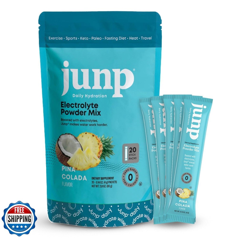 JUNP Sugar Free Electrolytes Powder Packets for Water Instant Hydration Packe