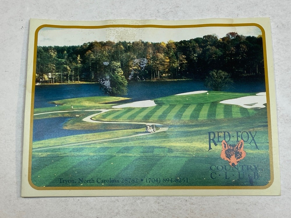 Red Fox Country Club Tryon North Carolina Golf Course Scorecard Vintage