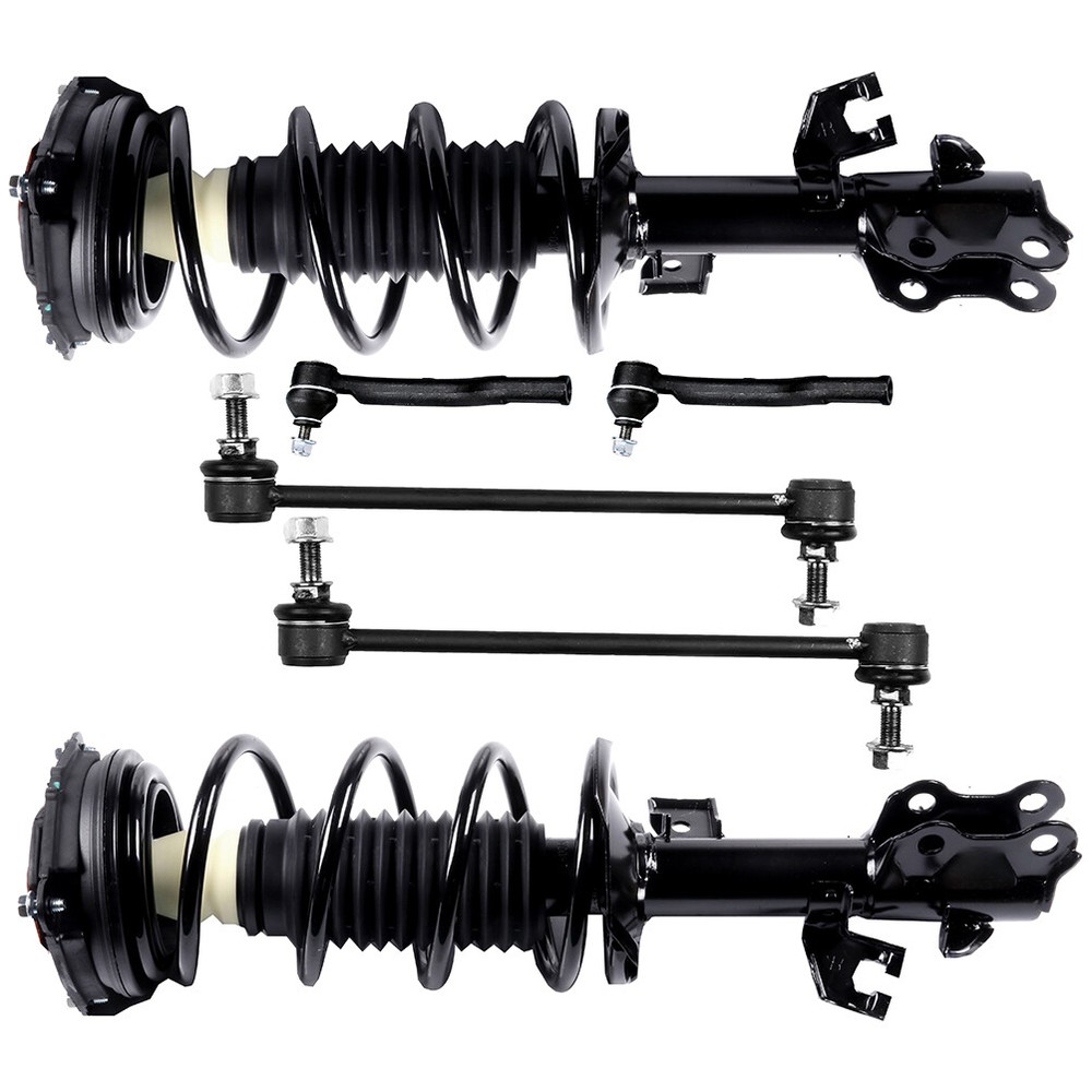2009-2014 Nissan Cube Complete Strut Assembly with Coil Spring Suspension Kit 6pc Set