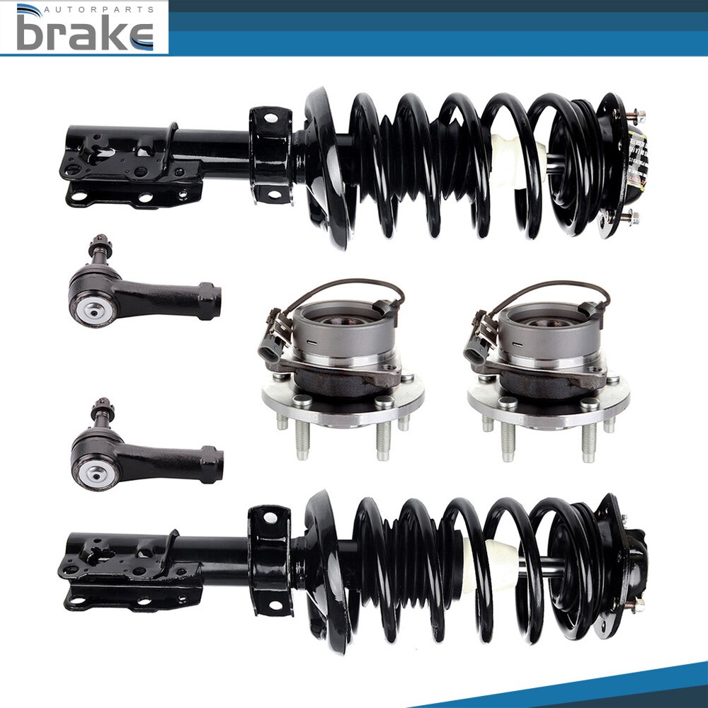 2005-2006 Pontiac Pursuit Front Complete Struts with Wheel Bearing & Outer Tie Rod