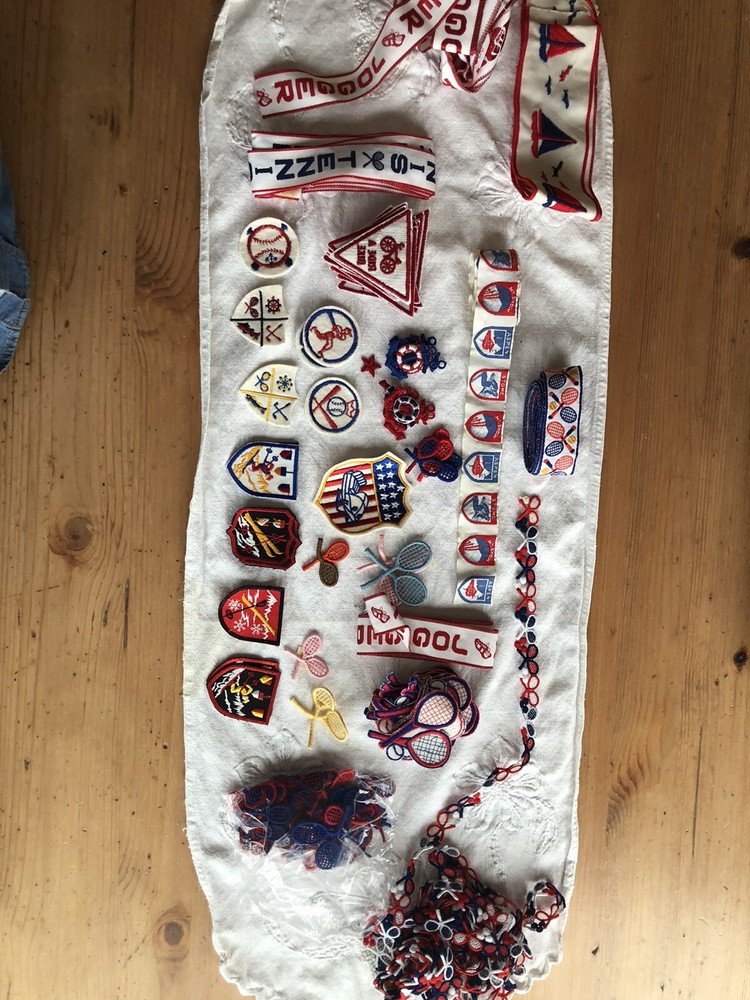 Vintage Sport And Nautical Patches And Braid