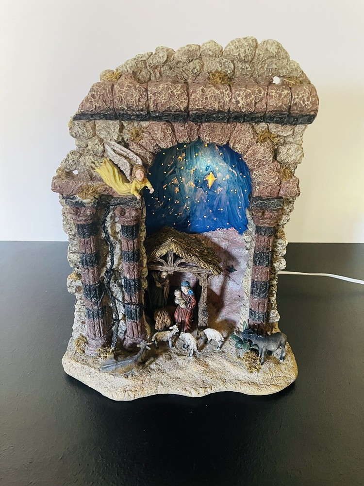 Department 56 Starry Night Nativity Lighted Scene Retired 2002 Works With Notes  