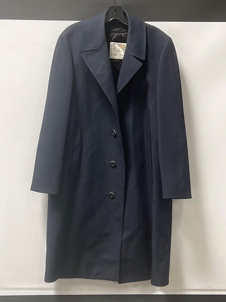 London Fog Navy Blue Trenchcoat with Removable Liner for Men Size 40 Regular