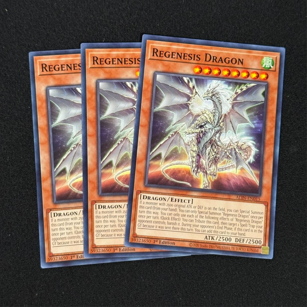 3x Regenesis Dragon ALIN-EN015 Ultra Rare Battle Card