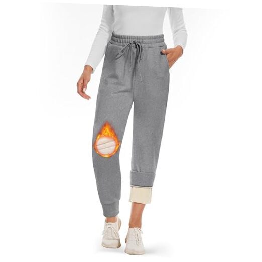Fleece Lined Sweatpants Women - Joggers for Women Medium 4#light Grey-heather