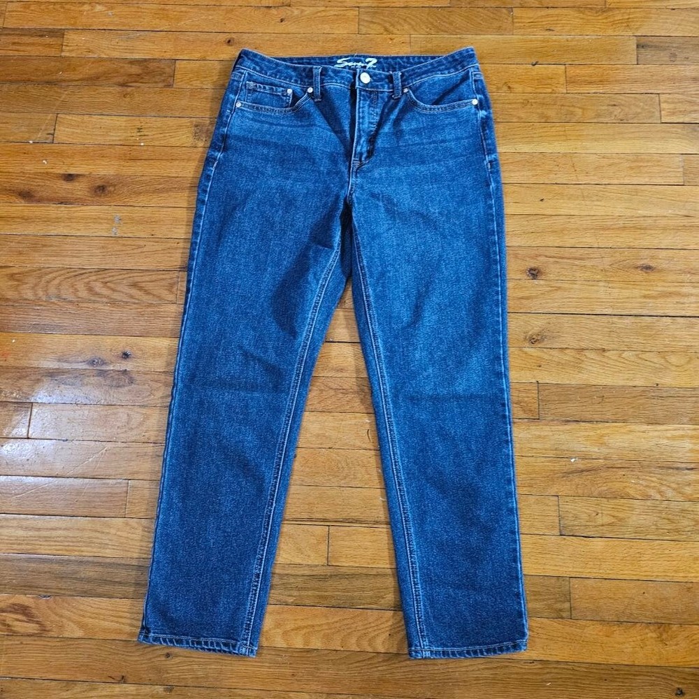 Seven 7 Women's Slim Straight Jeans Size 10 Blue Denim